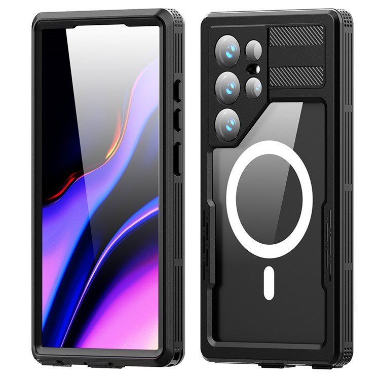 Mobile Phone Cases REDPEPPER IP68 Waterproof Case for Samsung Galaxy S24 Ultra Magnetic Clear Phone Cover