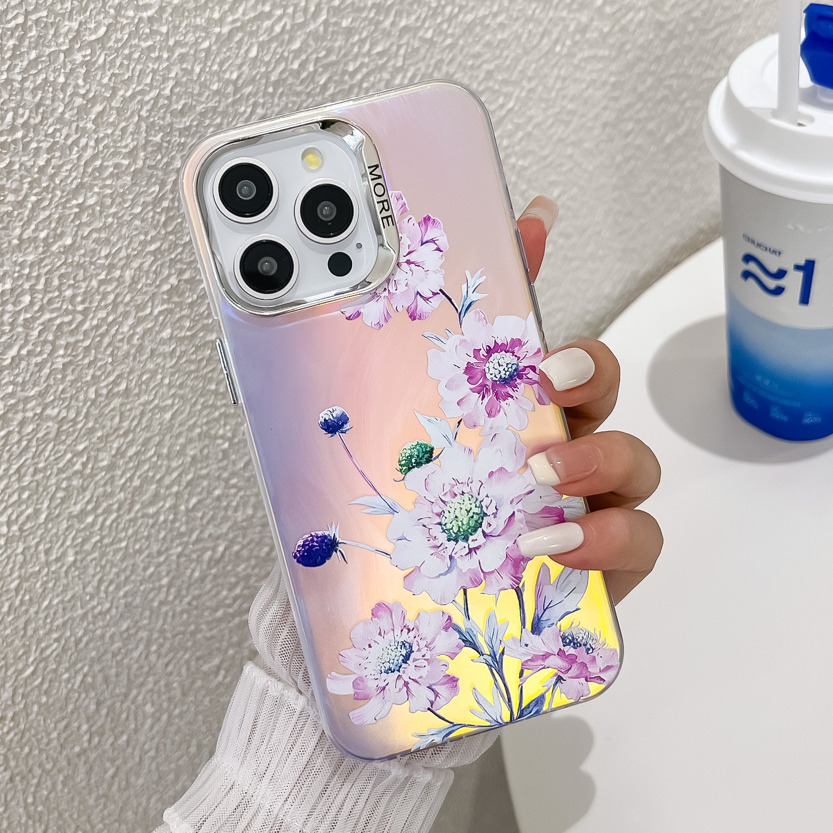 Flower Plating Design Mobile Phone Cases for iPhone 15 14 13 Pro Max
