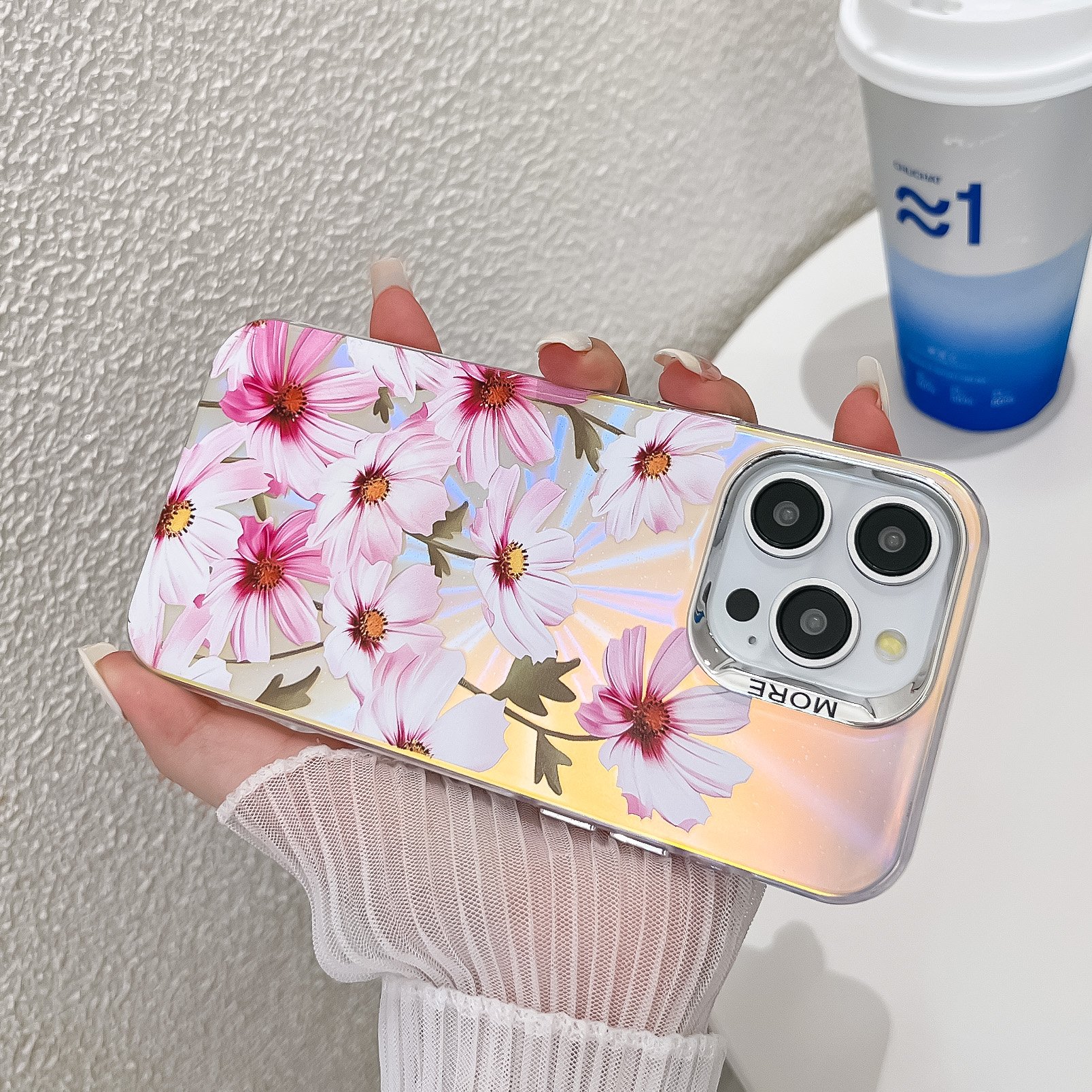 Flower Plating Design Mobile Phone Cases for iPhone 15 14 13 Pro Max