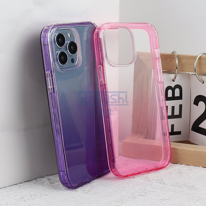 for iphone 16 15 14 13 clear case luxury rainbow laser color changing phone for iphone 16 15 14 plus case gradient mobile phone case