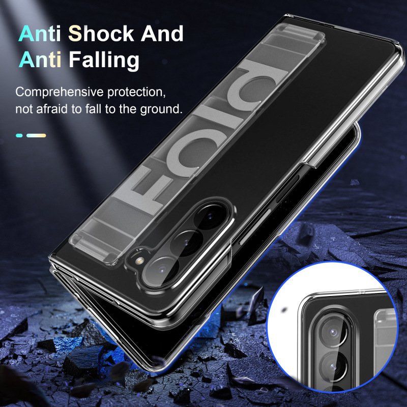 Luxury Silicone Protective Cover Mobile Phone Case for Samsung Galaxy Z Fold 6 Phone Case with Hand Wrist Strap