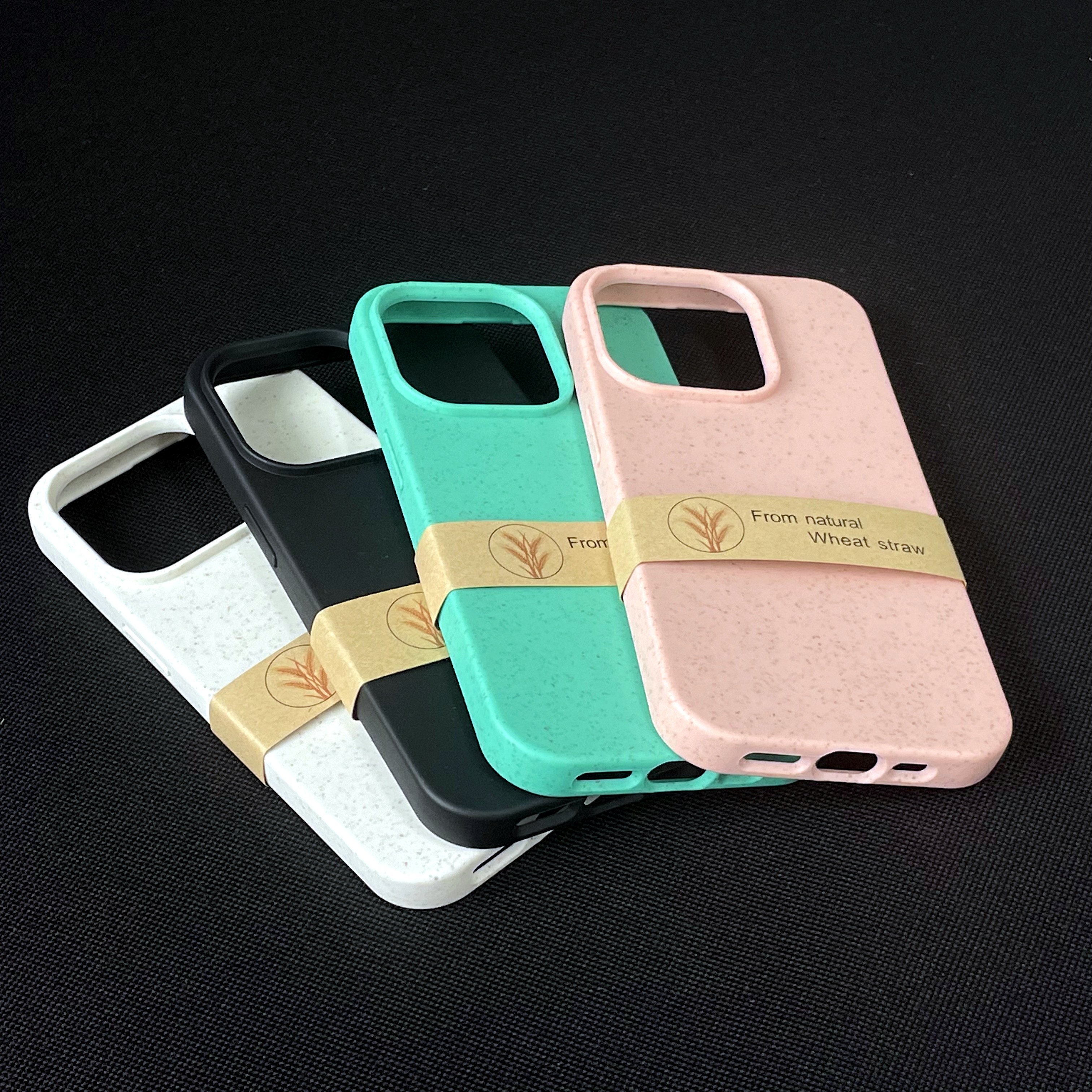 Luxury Eco Friendly Compostable biodegradable Phone Cases For iphone 13 14 pro max Custom Mobile case