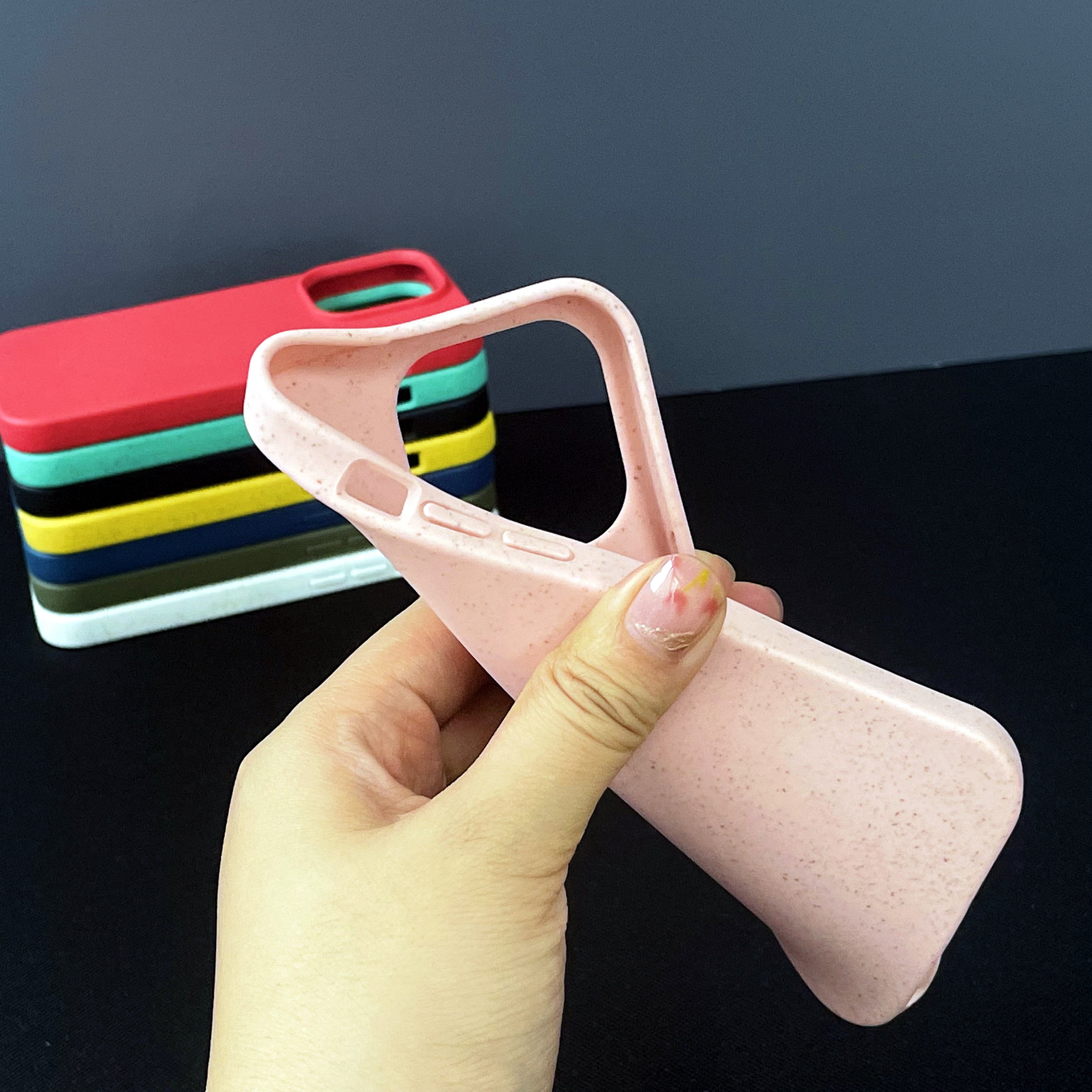 Luxury Eco Friendly Compostable biodegradable Phone Cases For iphone 13 14 pro max Custom Mobile case