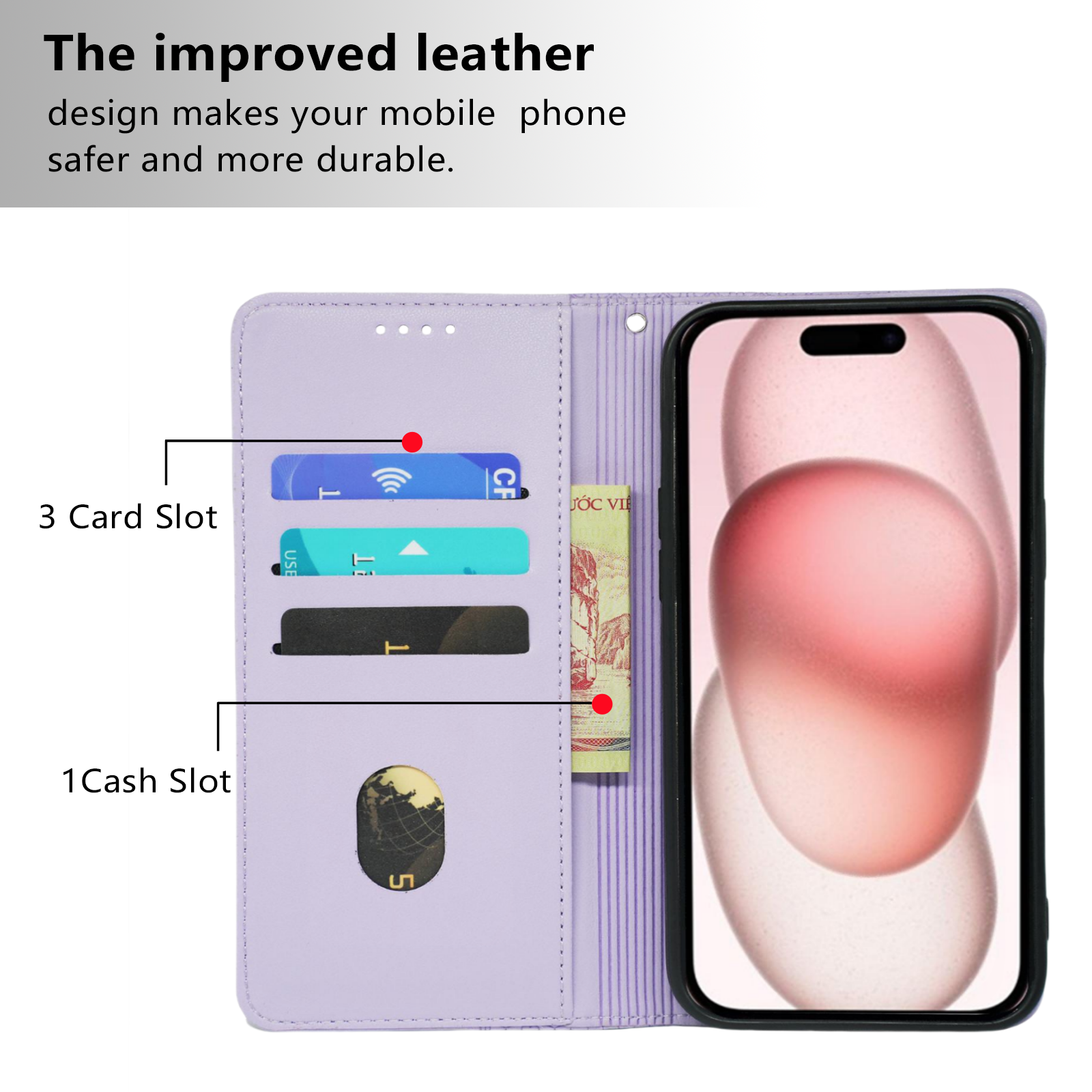 Top Seller Card Holder Bag PU Mobile Phone Case For iPhone 12 13 14 Plus 15 16 Pro Max with Leather Wallet Magnetic Cover