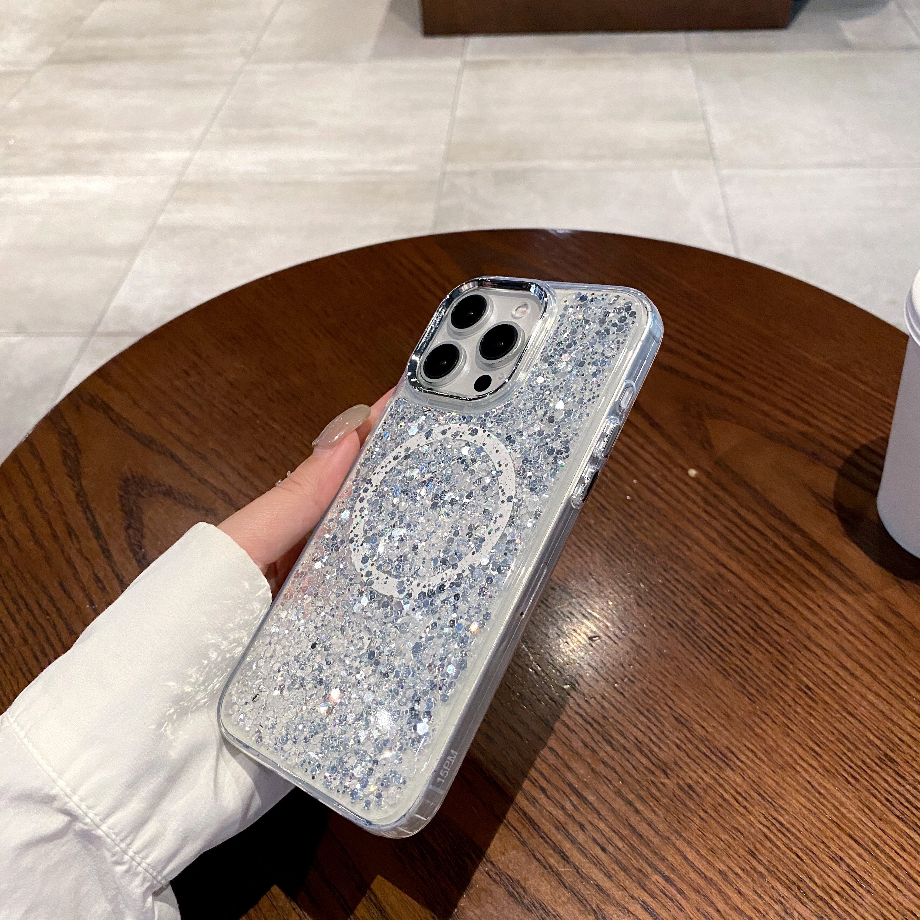 Hot Selling Luxury Bling Glitter Shockproof Magnetic Cell Mobile Phone Case for iPhone 15 16 Pro Max 14 Plus 13 12 11 Pro Case