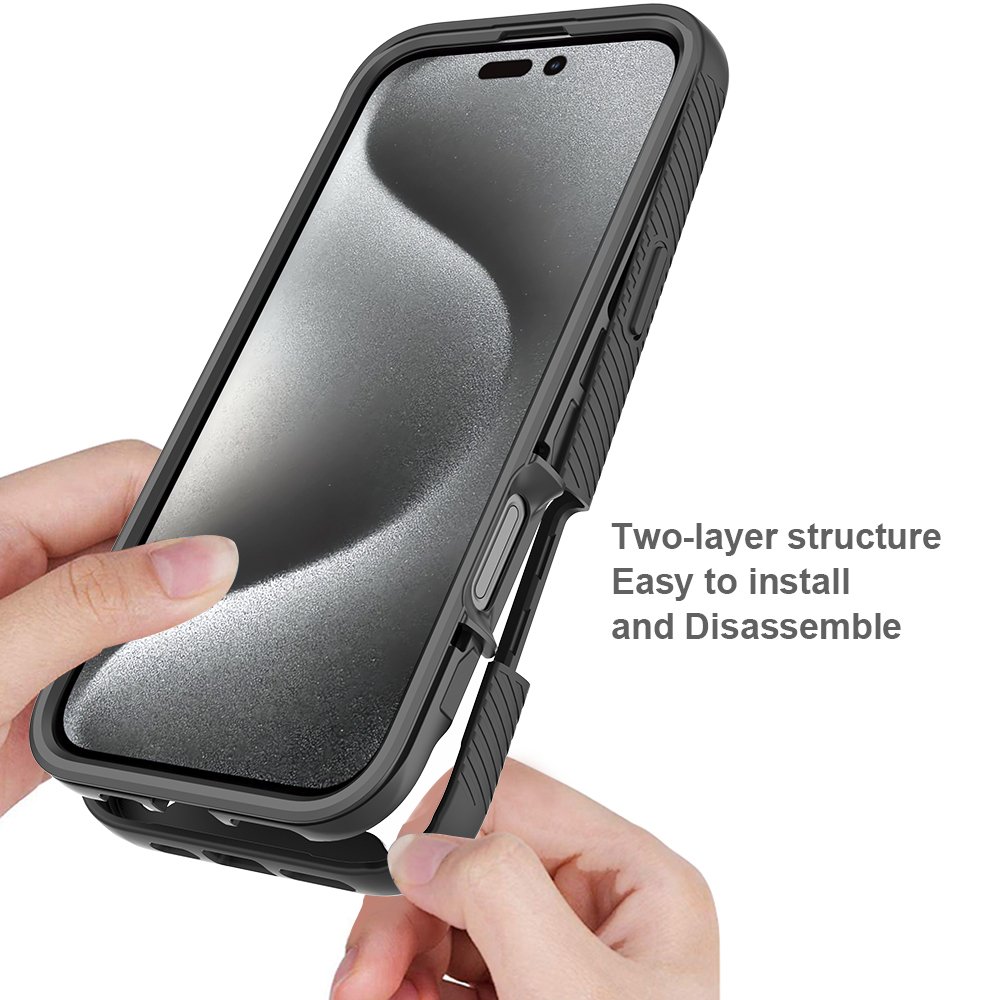 Armor Smartphone Back Cover For iPhone 16 Pro 360 Full Cover Hybrid Mobile Phone Case For IPhone 16 Pro Max