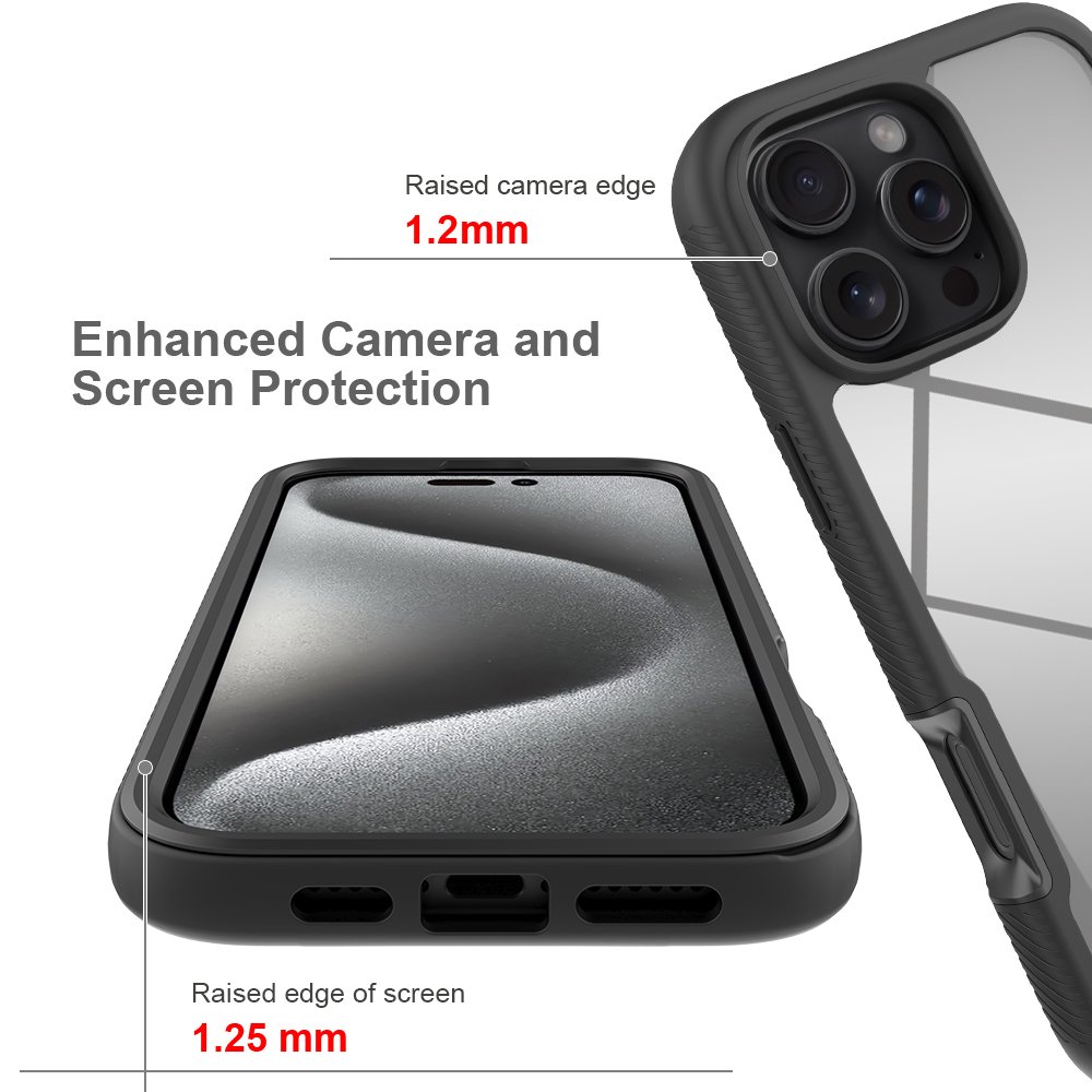Armor Smartphone Back Cover For iPhone 16 Pro 360 Full Cover Hybrid Mobile Phone Case For IPhone 16 Pro Max