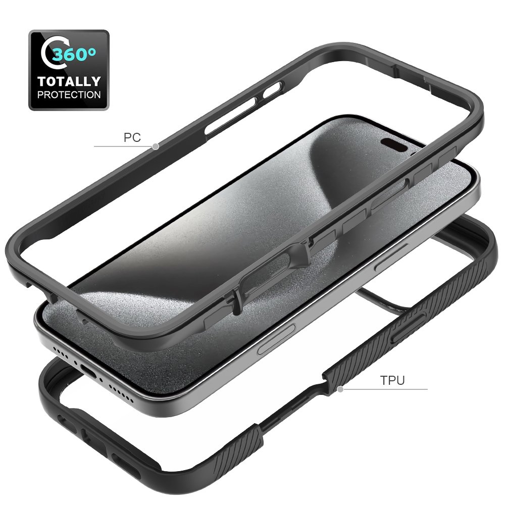 Armor Smartphone Back Cover For iPhone 16 Pro 360 Full Cover Hybrid Mobile Phone Case For IPhone 16 Pro Max