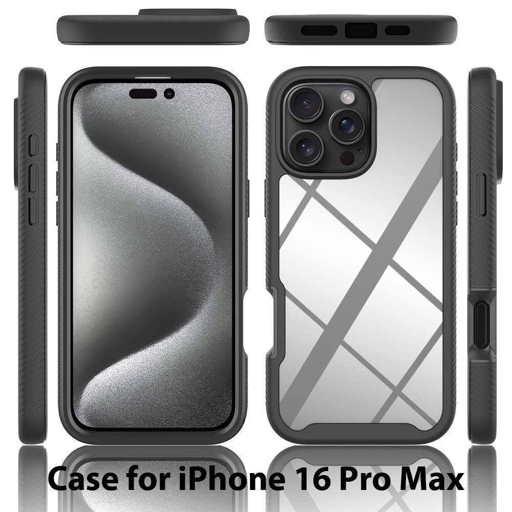 Armor Smartphone Back Cover For iPhone 16 Pro 360 Full Cover Hybrid Mobile Phone Case For IPhone 16 Pro Max