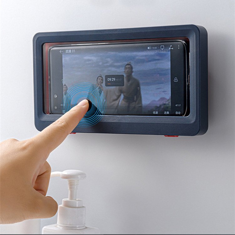 Wall Mount Anti-slip Shower Phone Holder Waterproof Touch Screen Bathroom Mobile Phone Case Anti-fog Shower Phone Box Inner Box