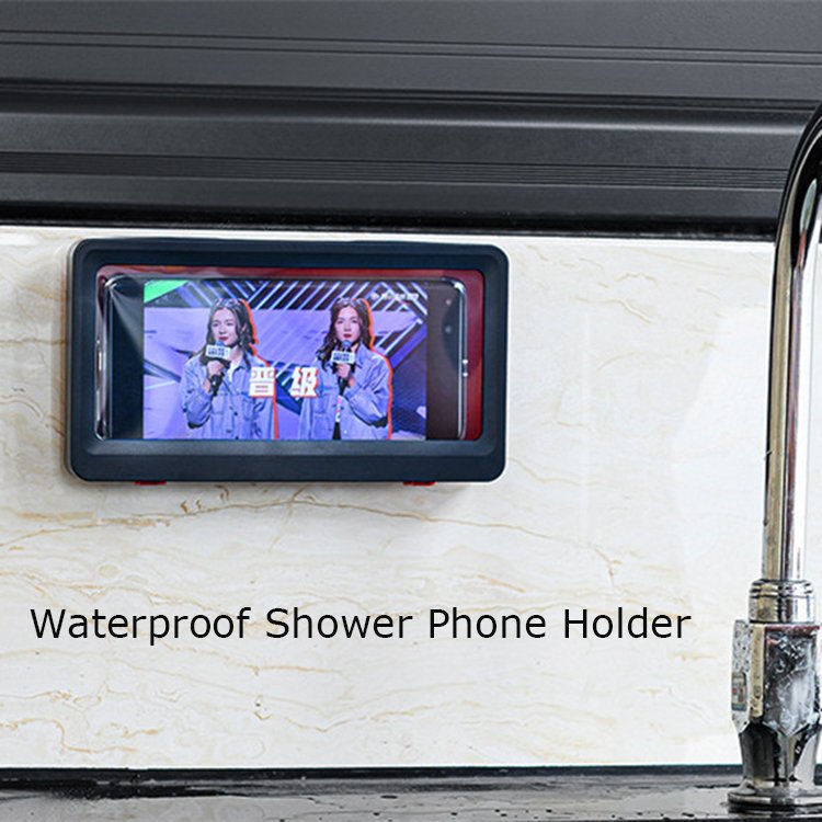 Wall Mount Anti-slip Shower Phone Holder Waterproof Touch Screen Bathroom Mobile Phone Case Anti-fog Shower Phone Box Inner Box