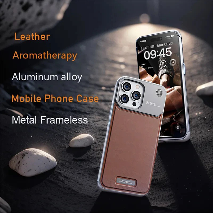 Aluminum Alloy New Phone Cover M3 Shockproof Fragrance Leather Cover Mobile Phone Case For Iphone 12 13 14 15 Pro Max
