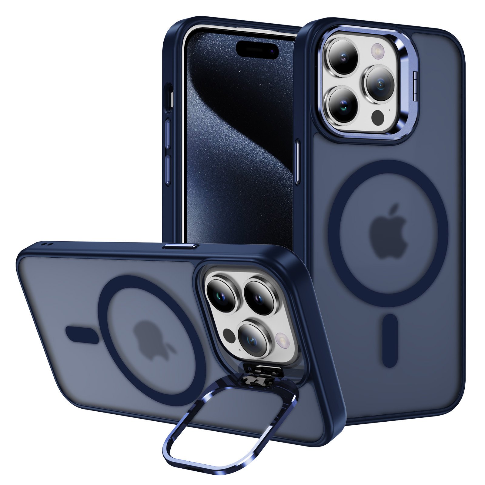 With Camera Glass Metal Lens Bracket Acrylic Clear Cover Magnetic Transparent Phone Case For Iphone 12 13 14 15 16 Pro Max Cases