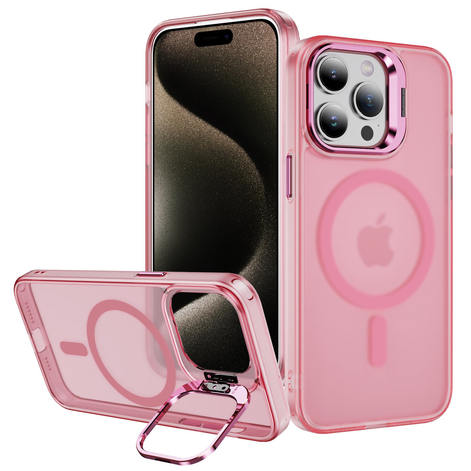 With Camera Glass Metal Lens Bracket Acrylic Clear Cover Magnetic Transparent Phone Case For Iphone 12 13 14 15 16 Pro Max Cases