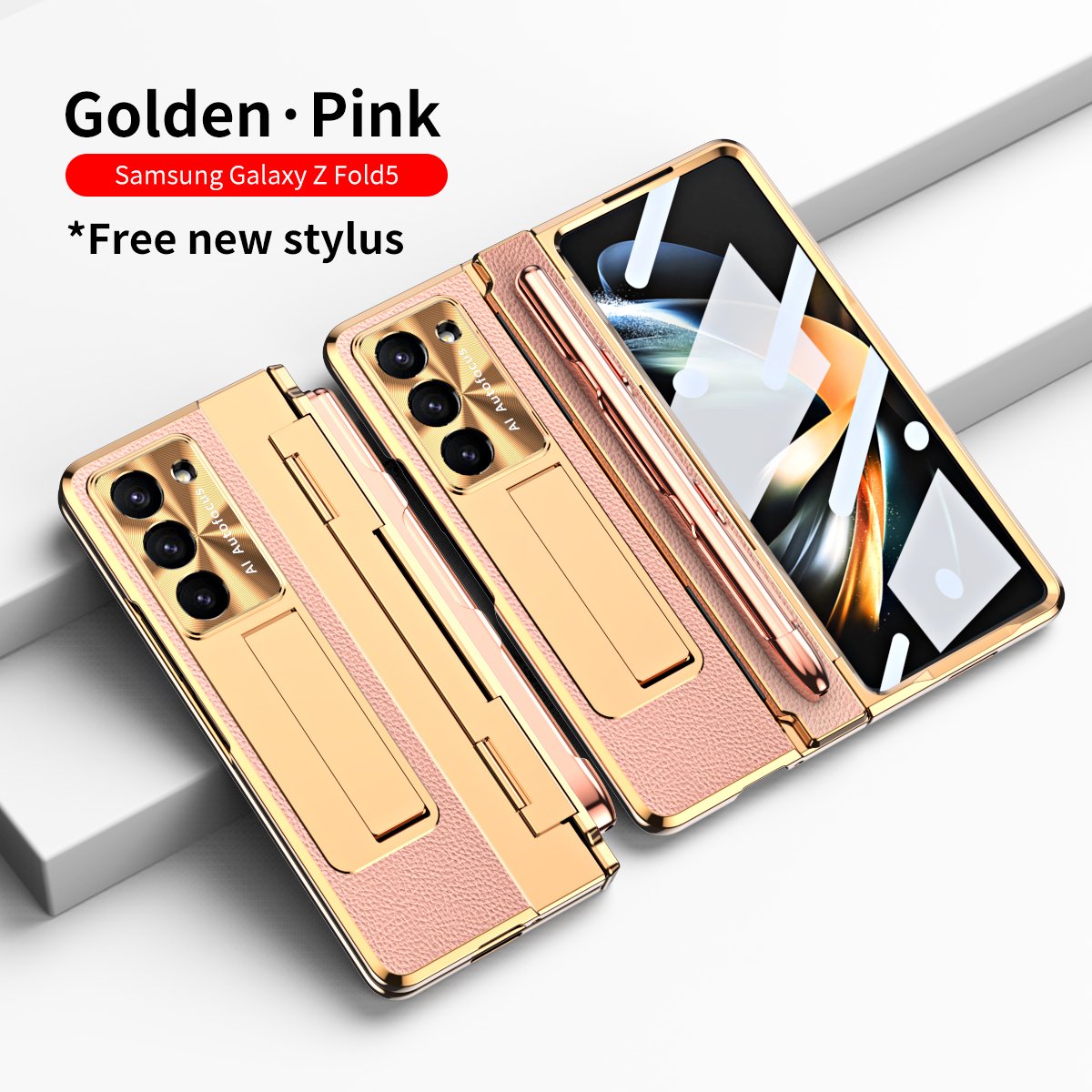 For Samsung Galaxy Z Fold 5 Case - Full Body with Hinge Protection Cover, Tempered Glass Screen Protector, Kickstand and S Pen
