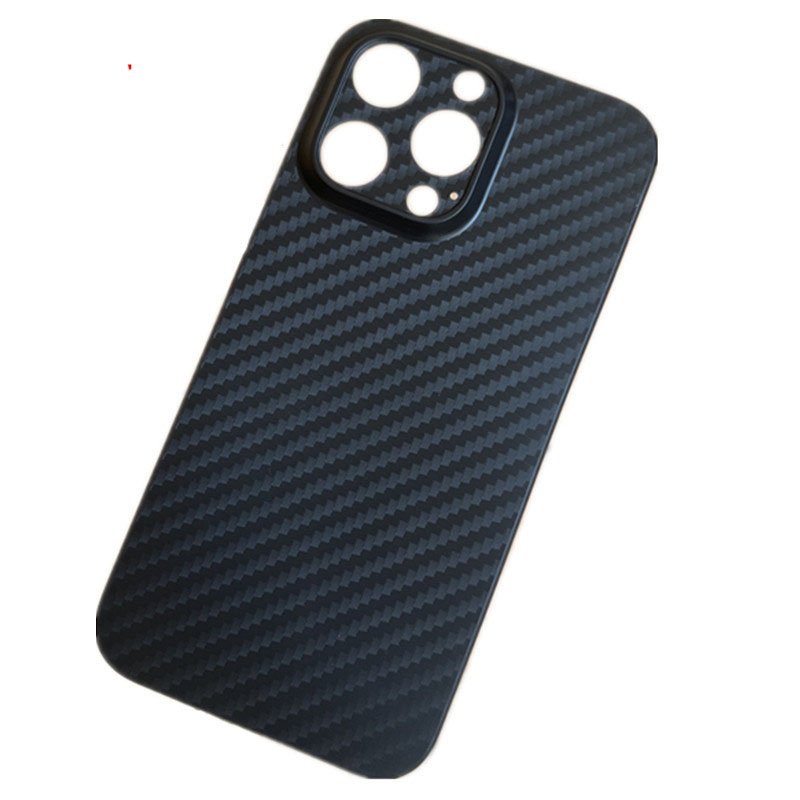 New Ultra Thin Cell Phone Protective Lens Cover Matte carbon fiber texture Soft Phone Case for iPhone 13 14 15 Pro Max