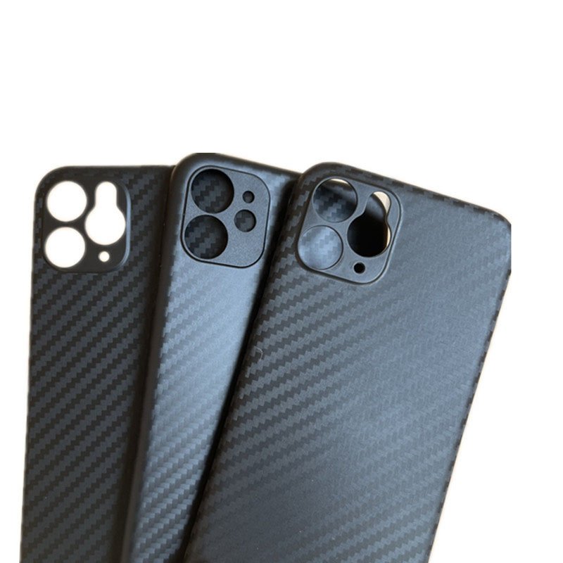 New Ultra Thin Cell Phone Protective Lens Cover Matte carbon fiber texture Soft Phone Case for iPhone 13 14 15 Pro Max