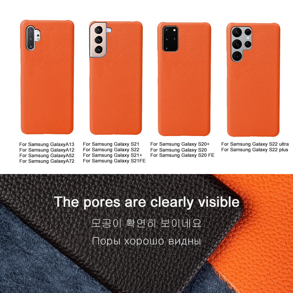 2024 Real Leather Phone Case for Samsung Note10 Plus Luxury Design Shockproof Mobile Phone Accessories