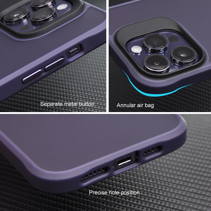 Premium Translucent Matte Hard PC Soft TPU Rubber Coating Shockproof Anti-Shock Impact Mobile Phone Case for iPhone 14 15 16 Pro