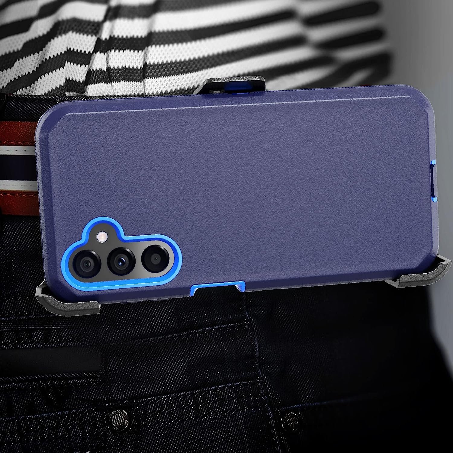 Defender Holster Rugged Mobile Phone Cases For Samsung Galaxy A05s A15 A25 A35 A55 5G Luxury Plastic Screen Belt Clip Back Cover