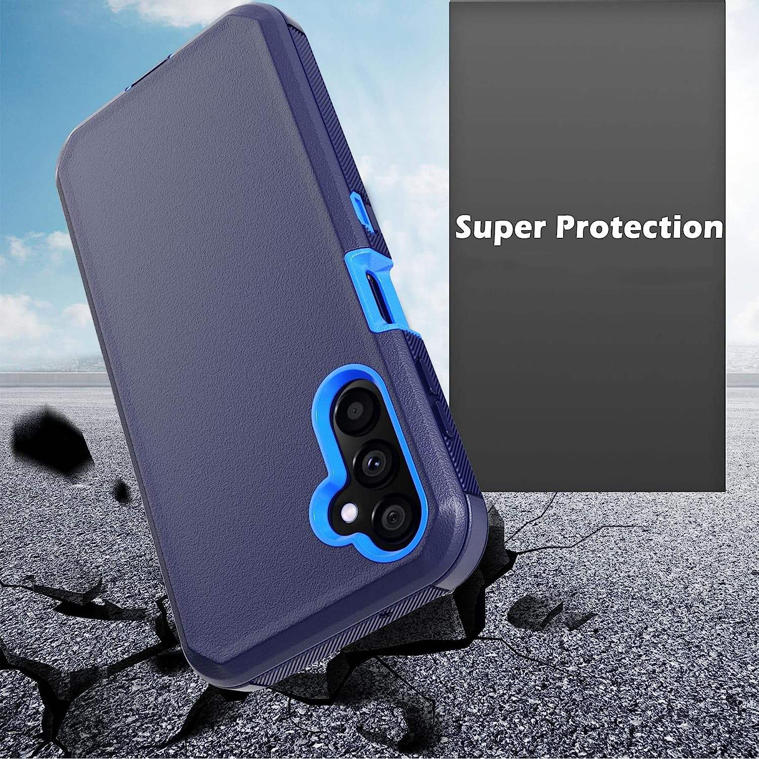 Defender Holster Rugged Mobile Phone Cases For Samsung Galaxy A05s A15 A25 A35 A55 5G Luxury Plastic Screen Belt Clip Back Cover