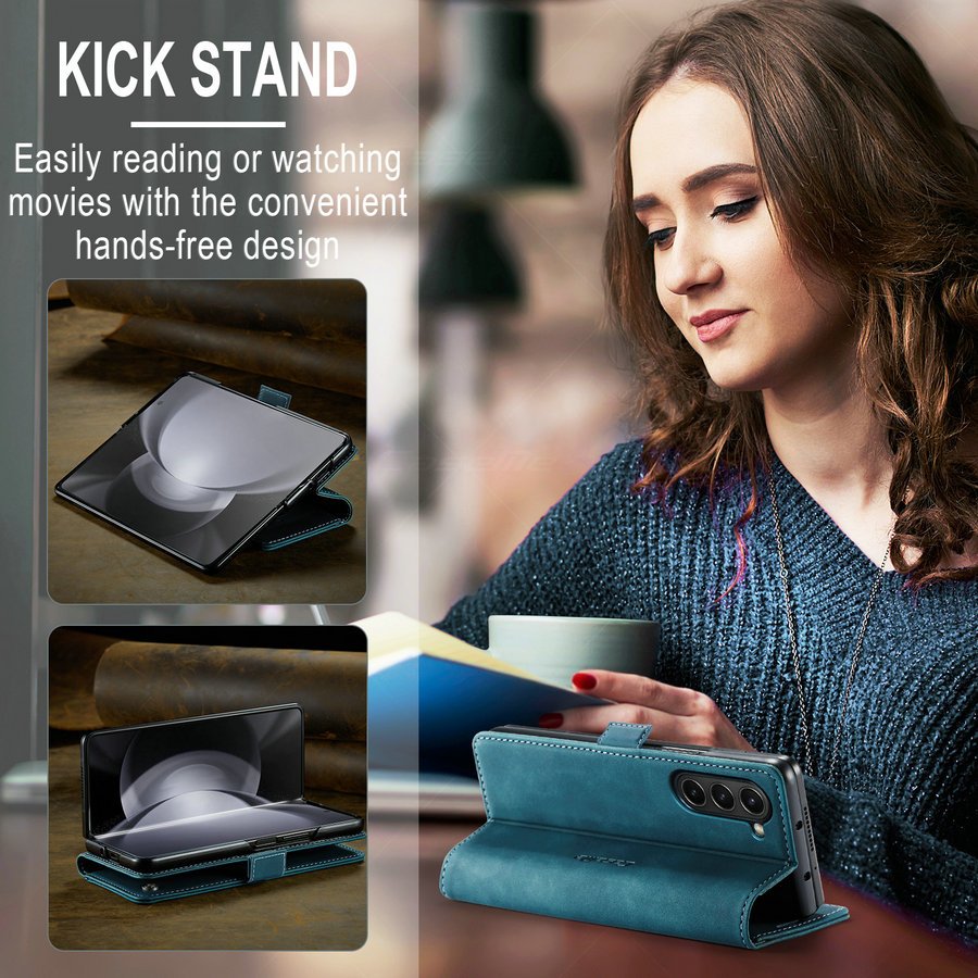 CaseMe Luxury Leather Phone Case For Samsung Galaxy Z Fold 5 5G Flip Wallet Cover For Galaxy Z Fold 5 4 Mobile Phone cases
