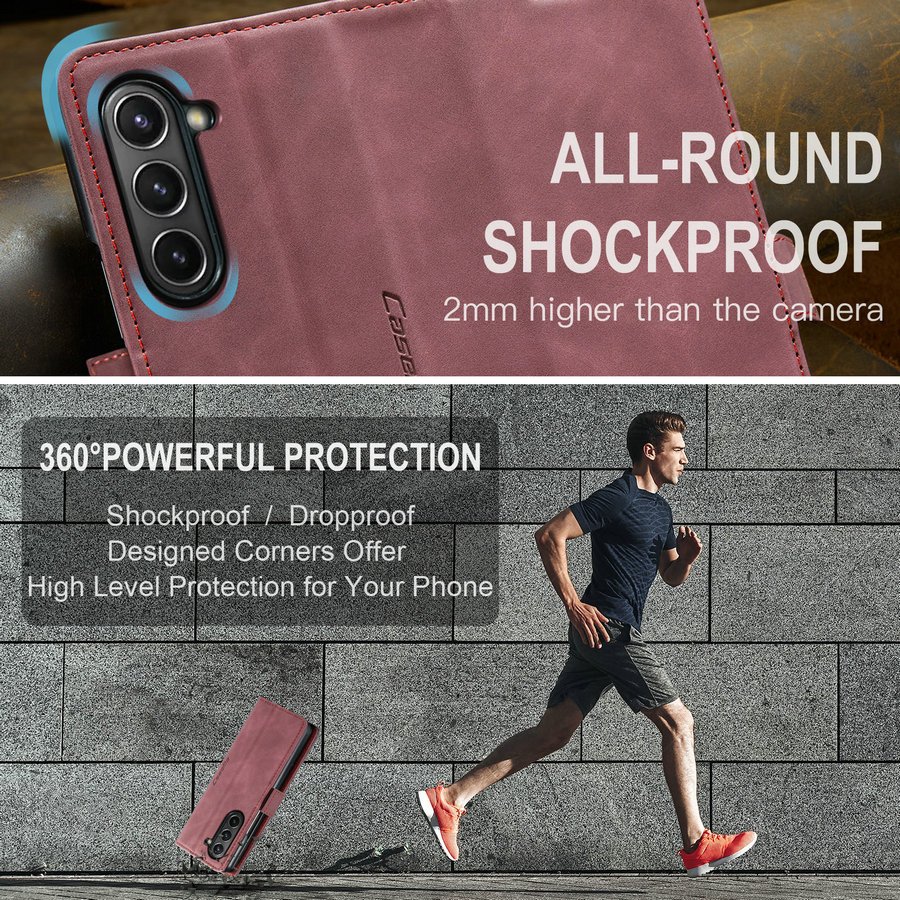 CaseMe Luxury Leather Phone Case For Samsung Galaxy Z Fold 5 5G Flip Wallet Cover For Galaxy Z Fold 5 4 Mobile Phone cases