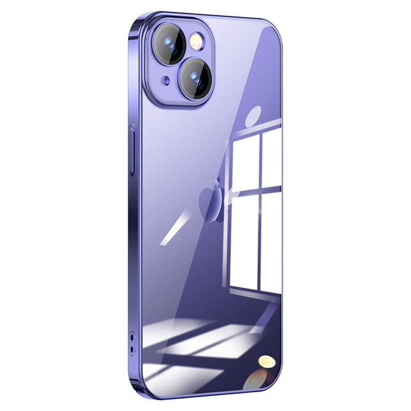 With Camera Protection Clear Electroplating Mobile Phone Cover Case For Iphone 13 14 15 Pro Max Plus