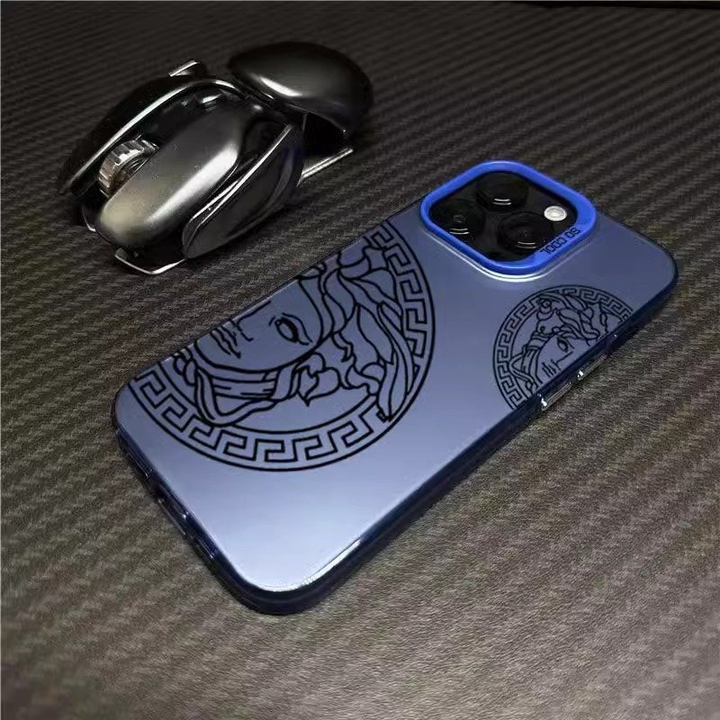 Electroplated trendy luxury brand suitable for iphone 16promax phone case for iPhone 15 14pro retro style 13 luxury