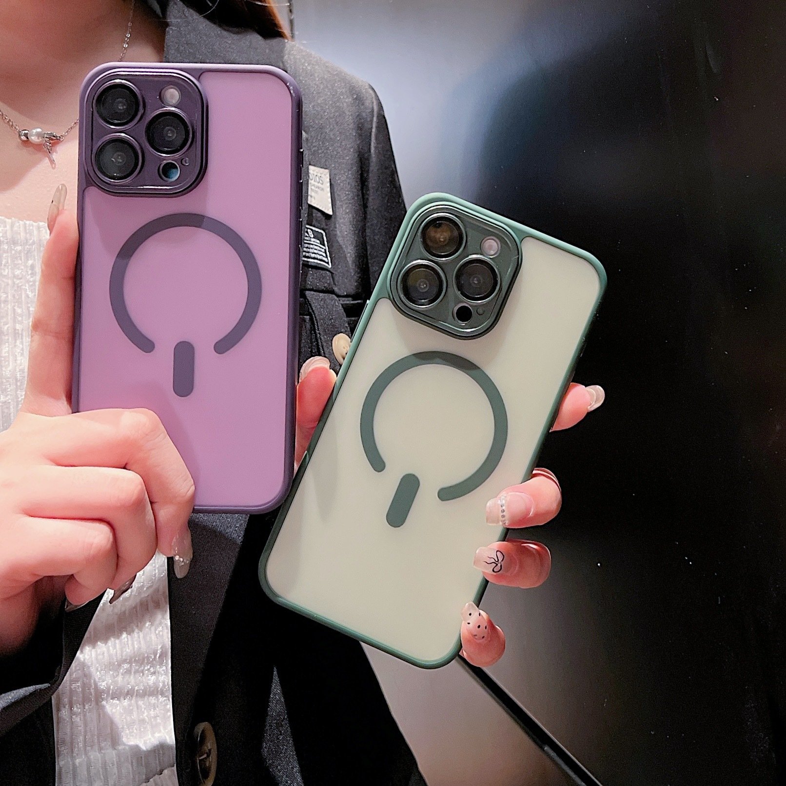 New design high quality magnetic matte mobile phone cases for iphone 11 12 13 14 15 16 promax anti-fall phone accessories