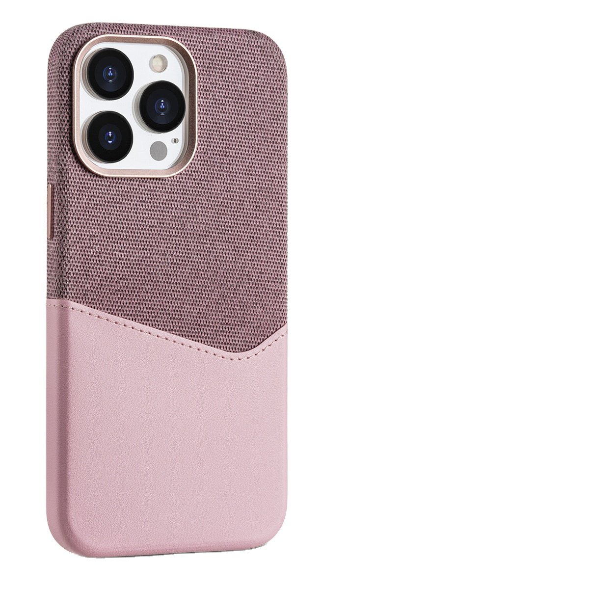 For iPhone 16 PRO MAX Mobile Phone Case Canvas Fabric Leather Splicing Color Card Slot Back Cover for iPhone 15 14