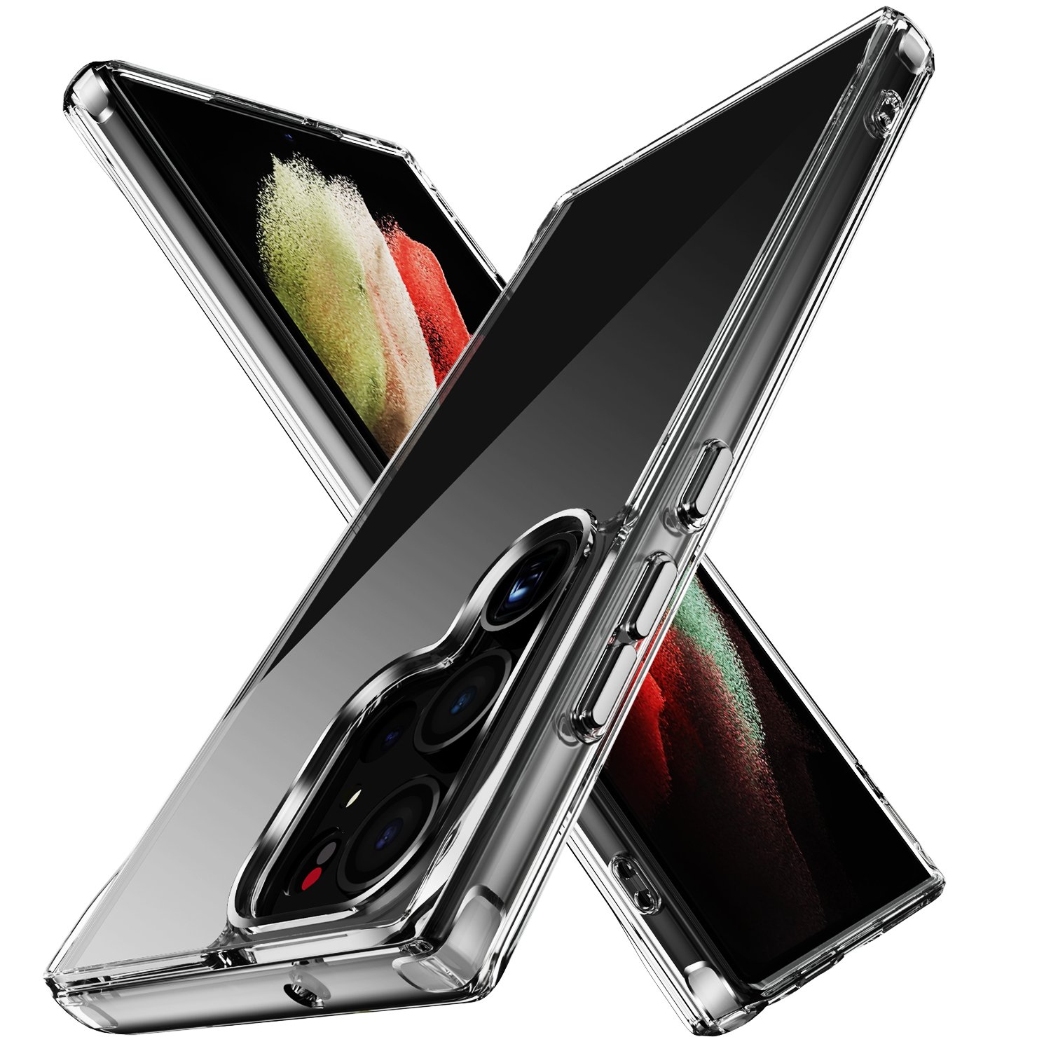 High Quality Crystal clear Transparent Mobile Phone Case For Samsung Galaxy S23 Ultra S22 S21+ S20 Transparent PC TPU TPE Case