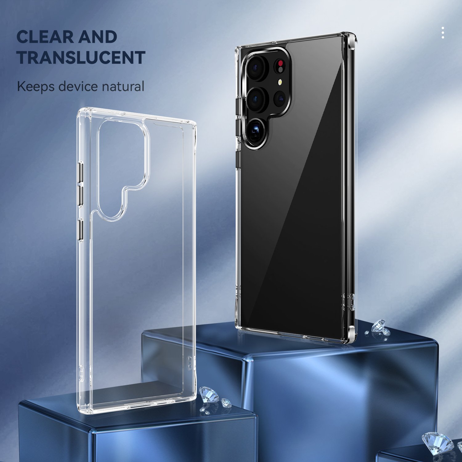 High Quality Crystal clear Transparent Mobile Phone Case For Samsung Galaxy S23 Ultra S22 S21+ S20 Transparent PC TPU TPE Case