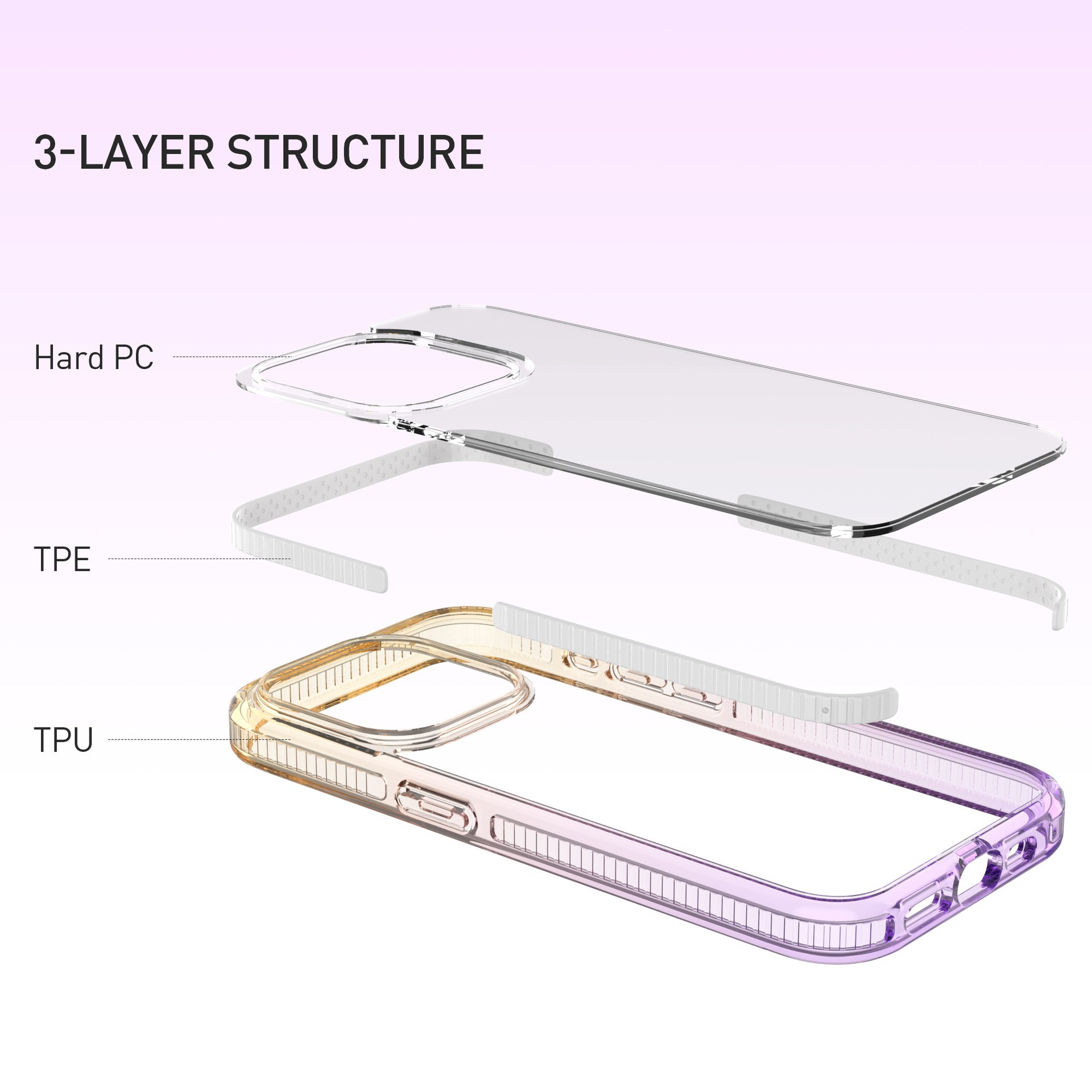 wholesale bulk unique custom design color anti-yellow tpu tpe shockproof hard clear mobile phone cases for iPhone 14 15 series