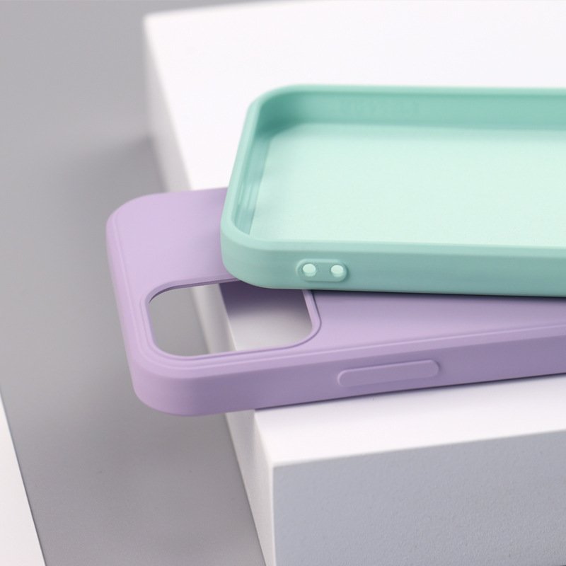 Silicone Case for iPhone 15 Laser Custom Logo Mobile Phone Case Rubber TPU for iPhone 13 14 Max Case Cover Silicone Microfiber