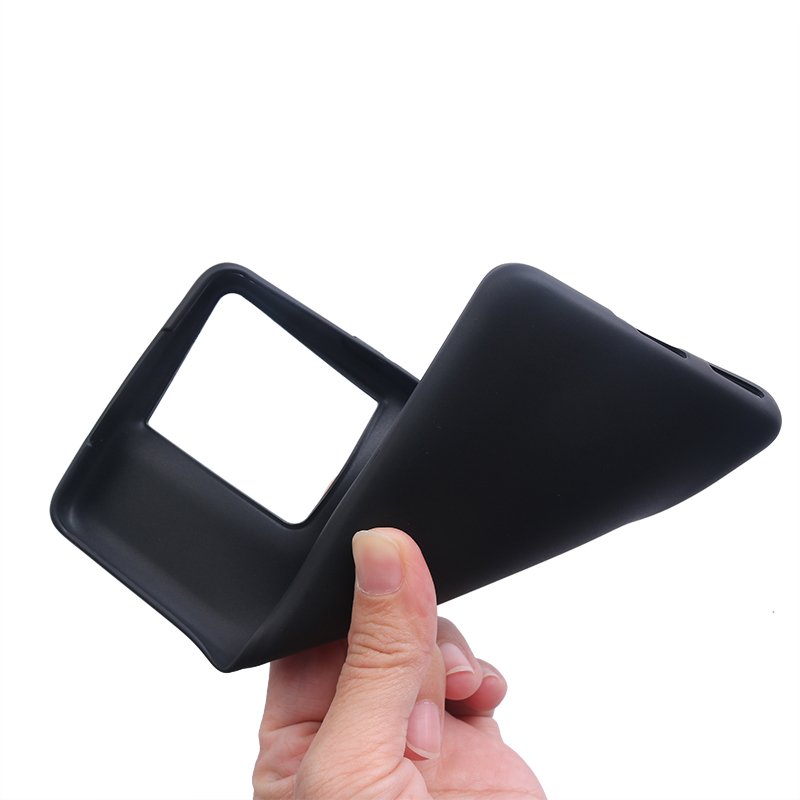 Phone Case for Motorola Moto Edge 50 Pro 5G Black Matte Soft Silicone Protective Cover