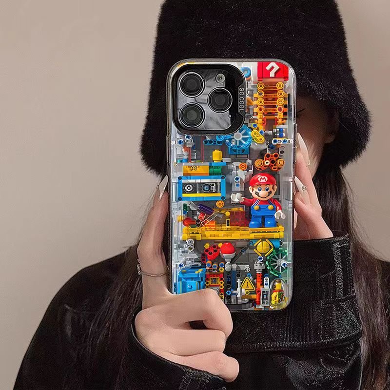 Cross border popular Mario mechanical style phone case suitable for iPhone 15/14/13/12/11 Promax/for iPhone X/Xs max/7/8 plus