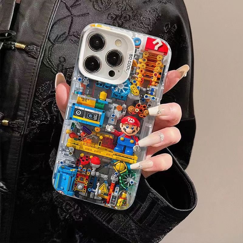 Cross border popular Mario mechanical style phone case suitable for iPhone 15/14/13/12/11 Promax/for iPhone X/Xs max/7/8 plus