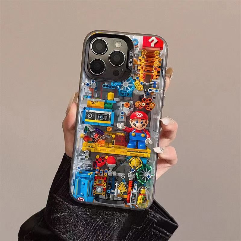 Cross border popular Mario mechanical style phone case suitable for iPhone 15/14/13/12/11 Promax/for iPhone X/Xs max/7/8 plus