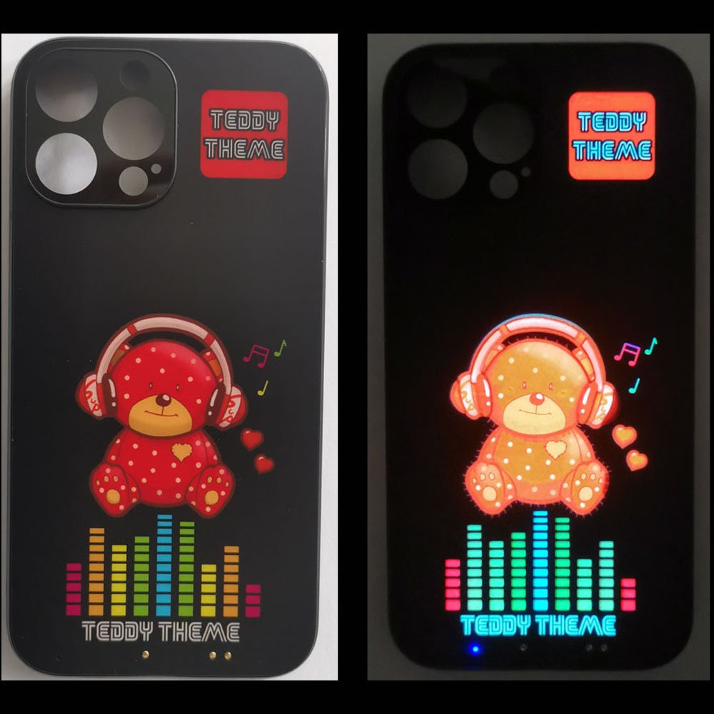 2024 Hot Flashing Phone case Glowing LED Flashing Luminous Mobile Phone Case sound active Voice Control LED Flashing phonecase