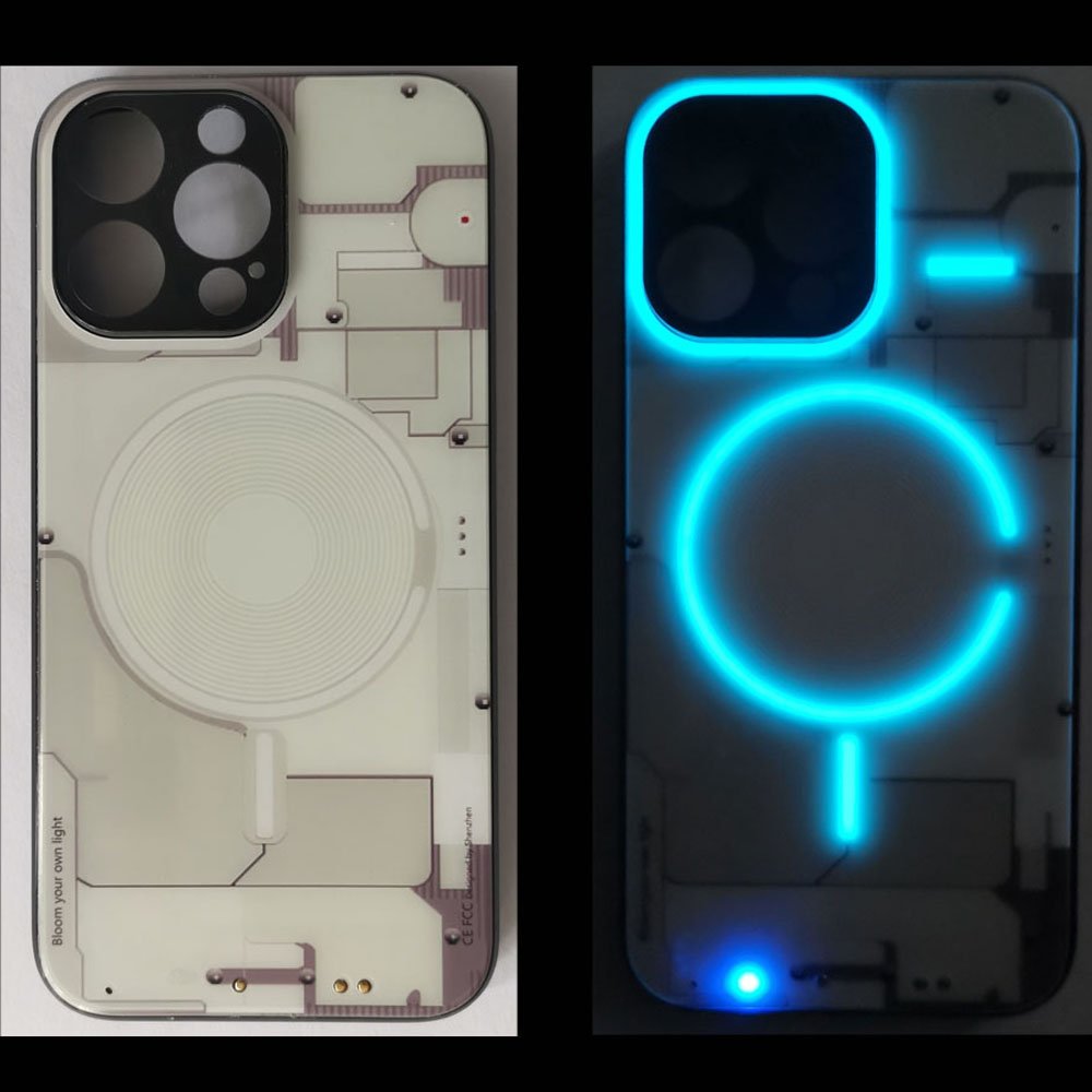 2024 Hot Flashing Phone case Glowing LED Flashing Luminous Mobile Phone Case sound active Voice Control LED Flashing phonecase