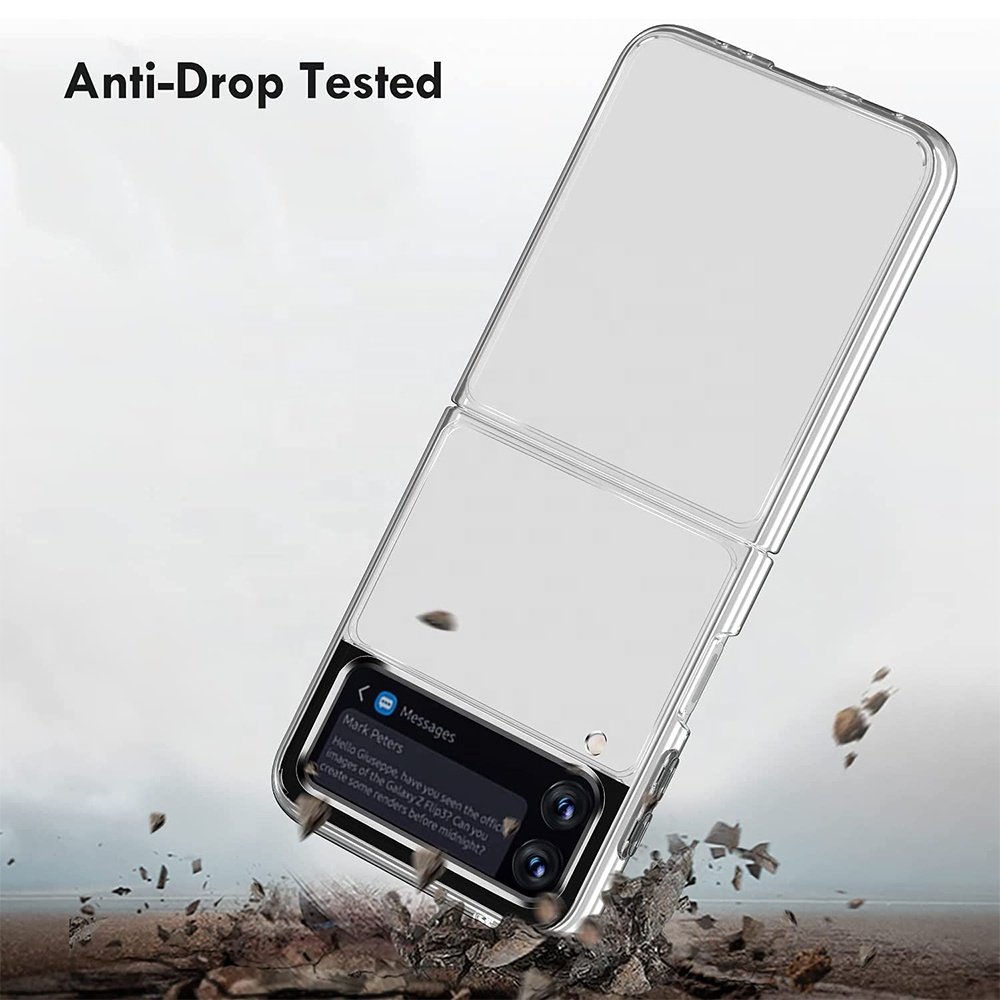 TPU PC Shockproof Hard Mobile Phone Case for Galaxy Z Flip 5g Folding Clear Phone Cover for Samsung Z Flip 3