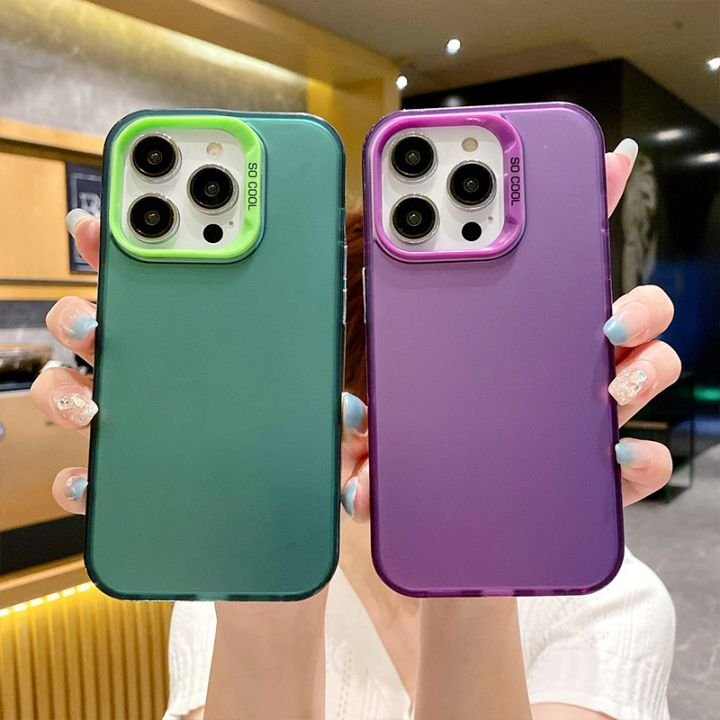 Simple Colours Sliver IMD Matte Mobile Phone Case For iPhone 7 8 plus XS XR 11 12 13 14 15 pro max Frosted Protect Cover Shell
