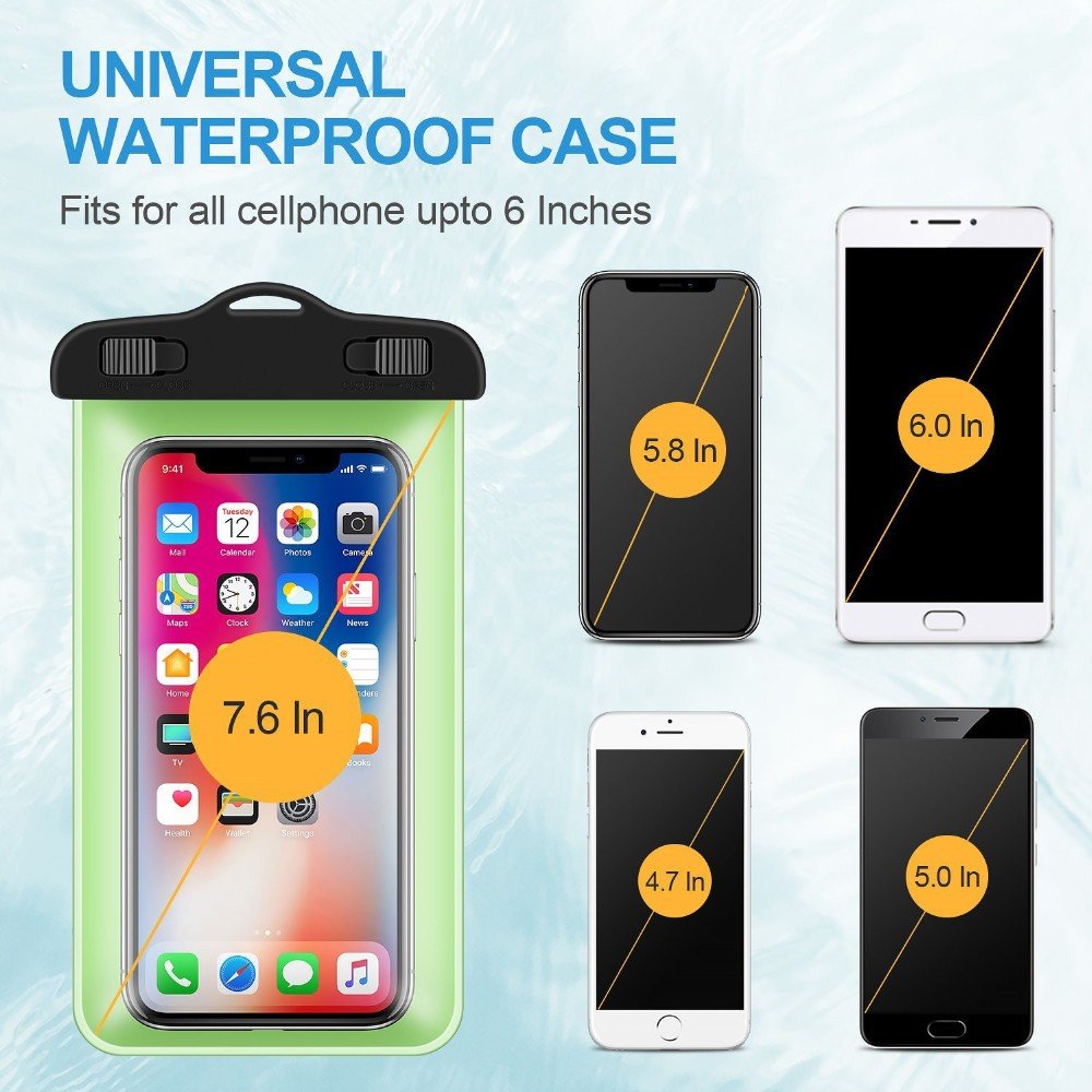 2020 runseedra floating air bag waterproof swimming bag mobile phone bag mobile phone case for swimming diving surfing beach use