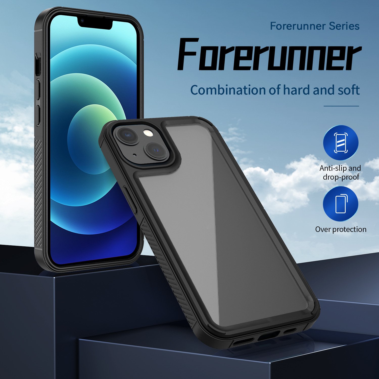 Military Transparent Crystal Shockproof Phone Case Cover For iPhone 14 14 Pro 14 Pro Max Phone Accessories Case