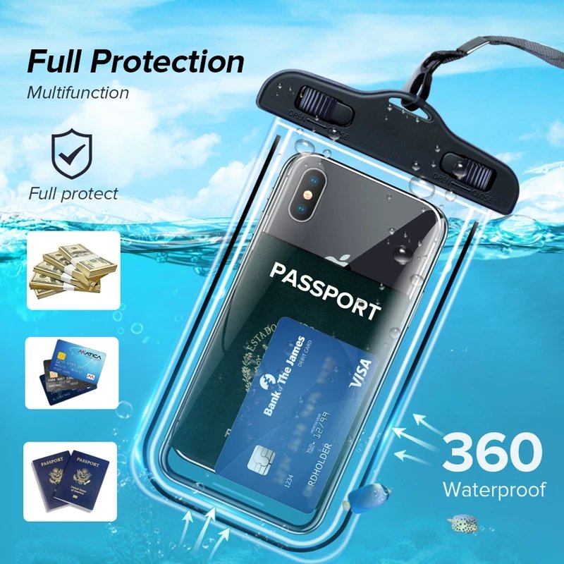 Swimming Bags Waterproof Bag Underwater Dry Case Pouch Cell Mobile Phone Case For iPhone 14 13 11 pro