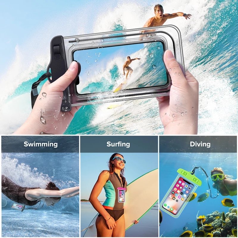 Swimming Bags Waterproof Bag Underwater Dry Case Pouch Cell Mobile Phone Case For iPhone 14 13 11 pro