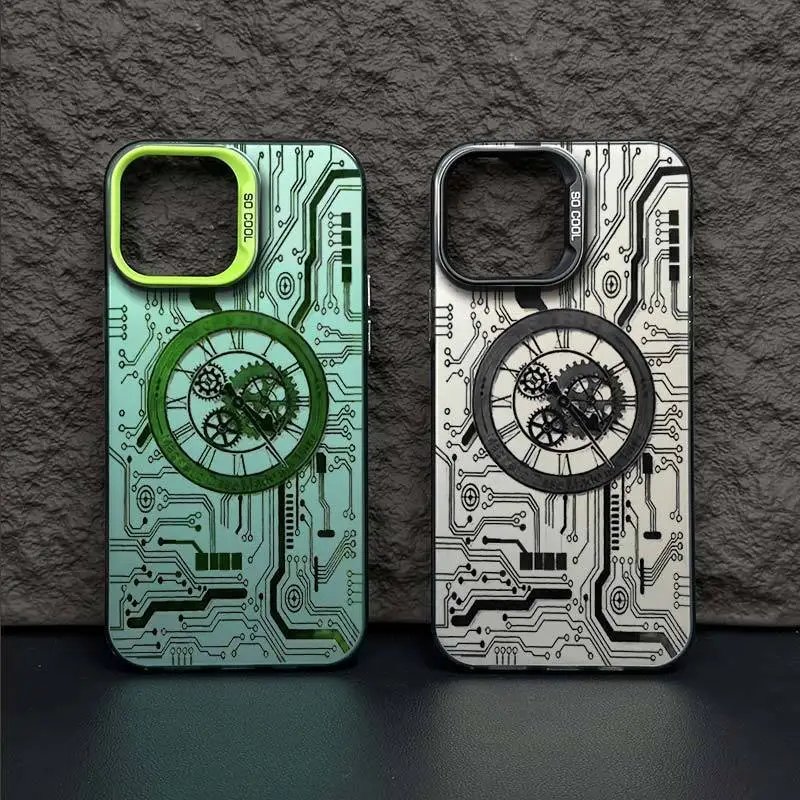 Technology Creative Cover Phone Cases For IPhone 15 ProMax 14 11 12 13 15 Pro XSMax 7 8 Plus X XR Mini Shockproof Bumper Cover