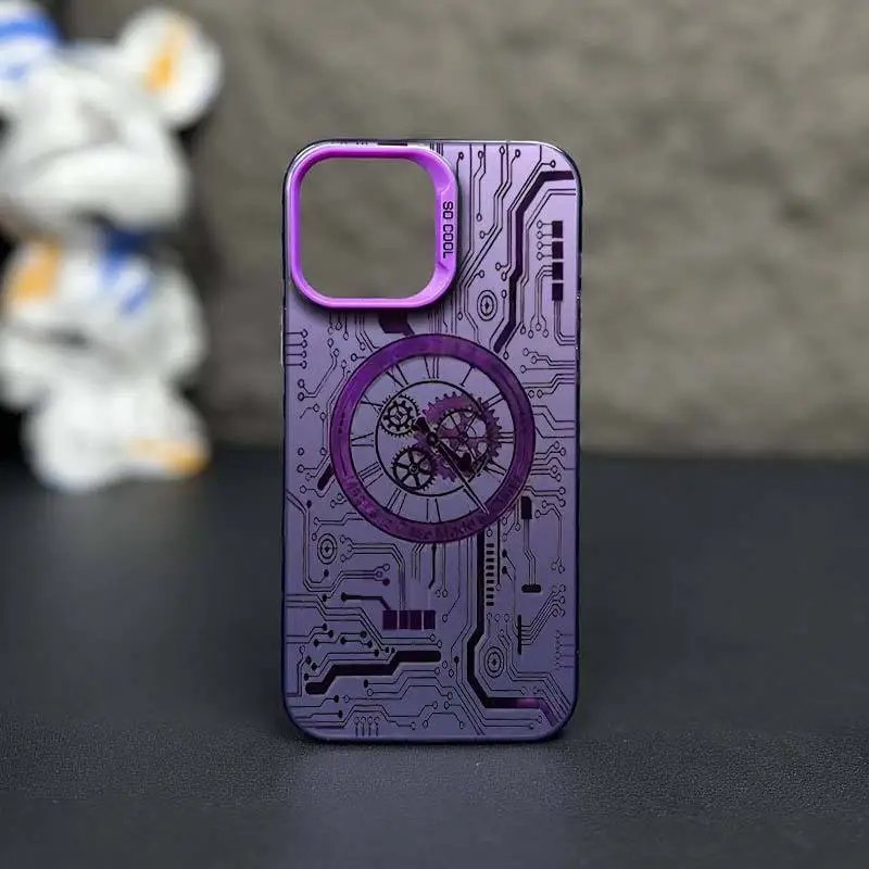 Technology Creative Cover Phone Cases For IPhone 15 ProMax 14 11 12 13 15 Pro XSMax 7 8 Plus X XR Mini Shockproof Bumper Cover