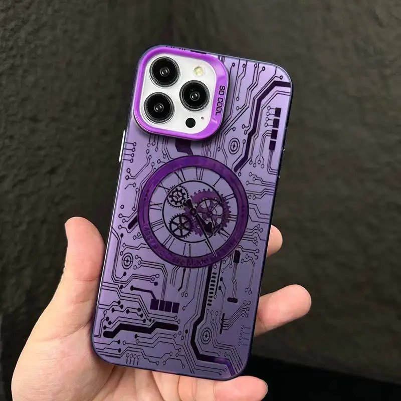 Technology Creative Cover Phone Cases For IPhone 15 ProMax 14 11 12 13 15 Pro XSMax 7 8 Plus X XR Mini Shockproof Bumper Cover
